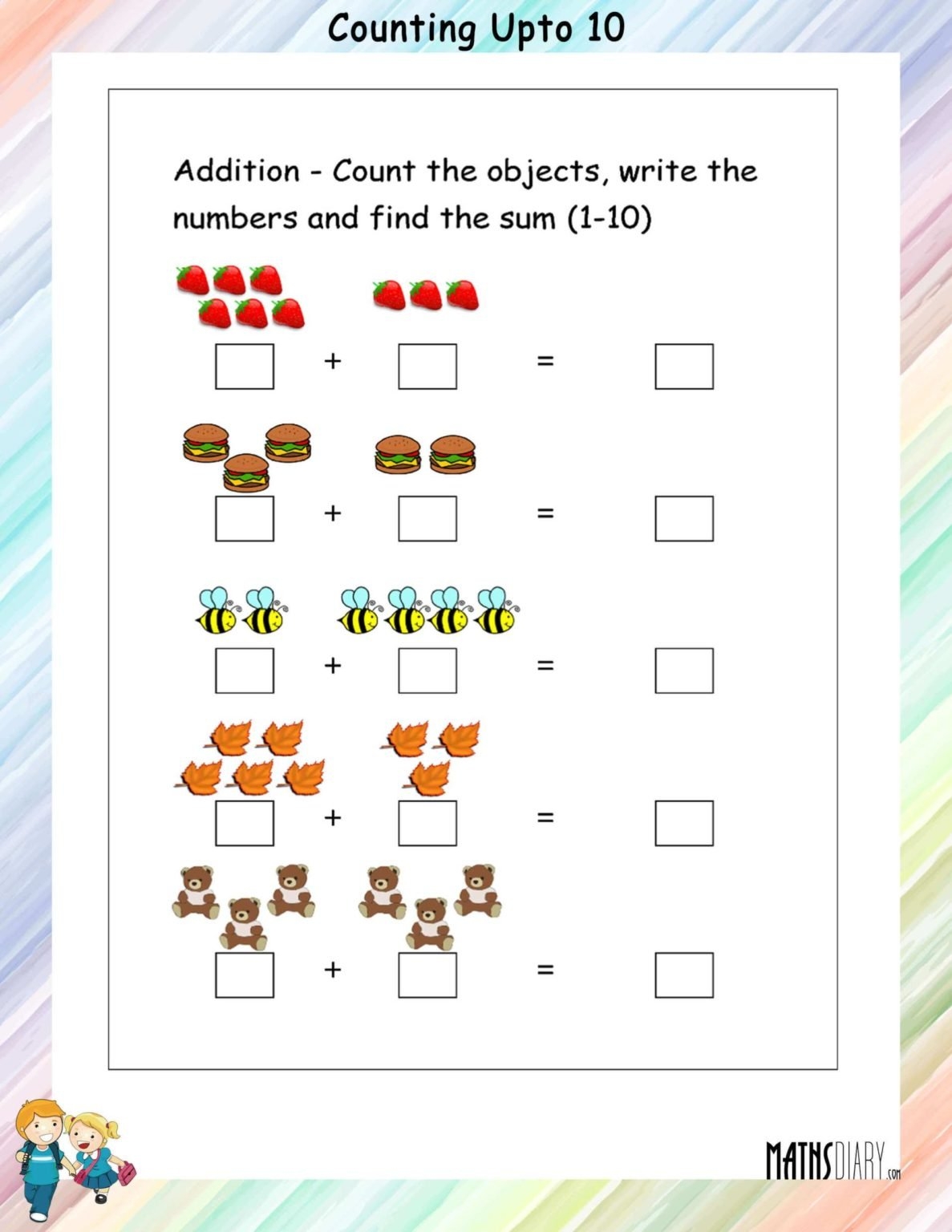 Counting Nursery Math Worksheets
