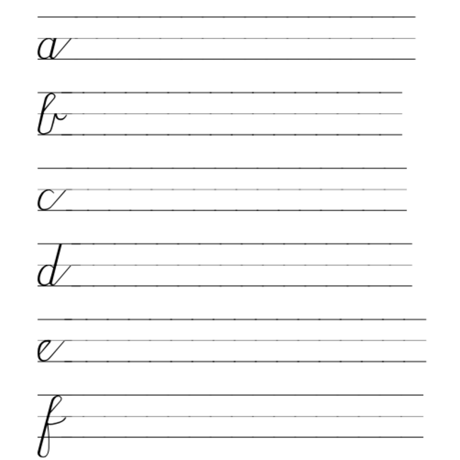 Cursive Handwriting Practice Teacha 