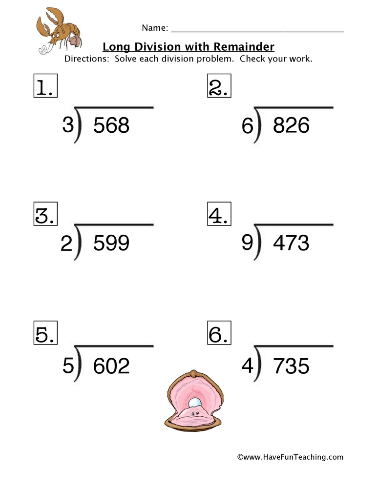 Division Sums Worksheet Divisonworksheets