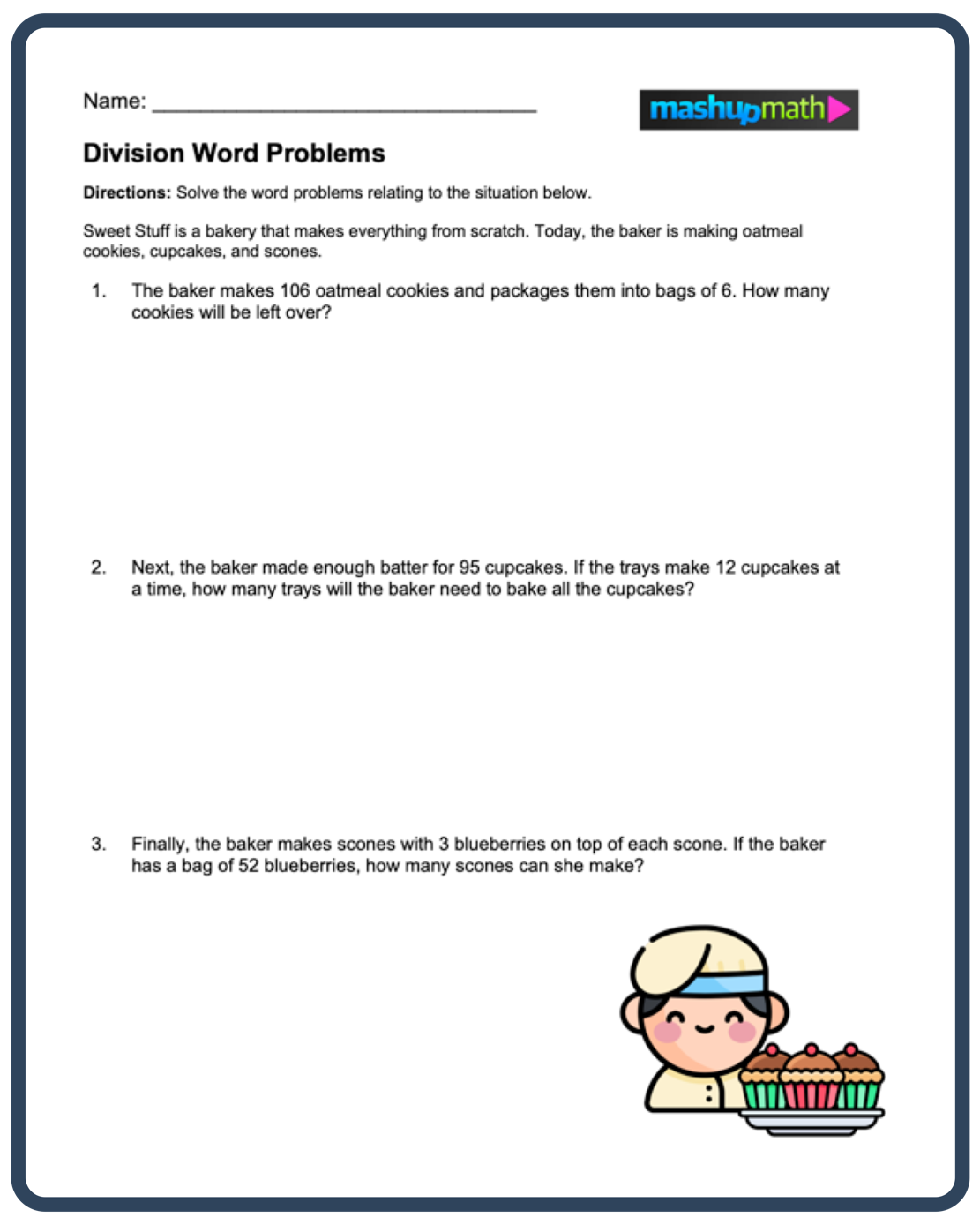 Division Word Problems Free Worksheets For Grades 3 5 Mashup Math