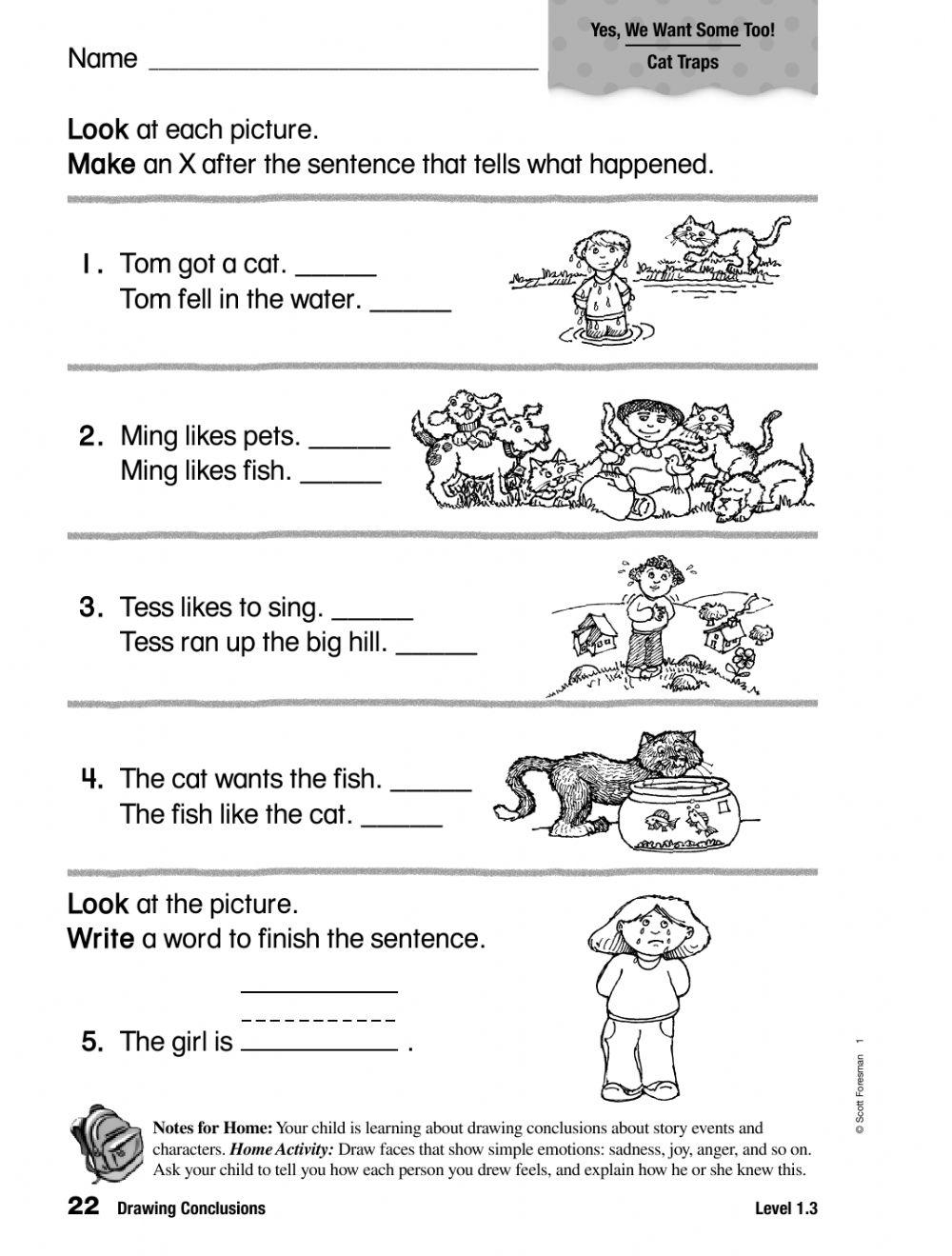 Drawing Conclusions Interactive Worksheet Live Worksheets 