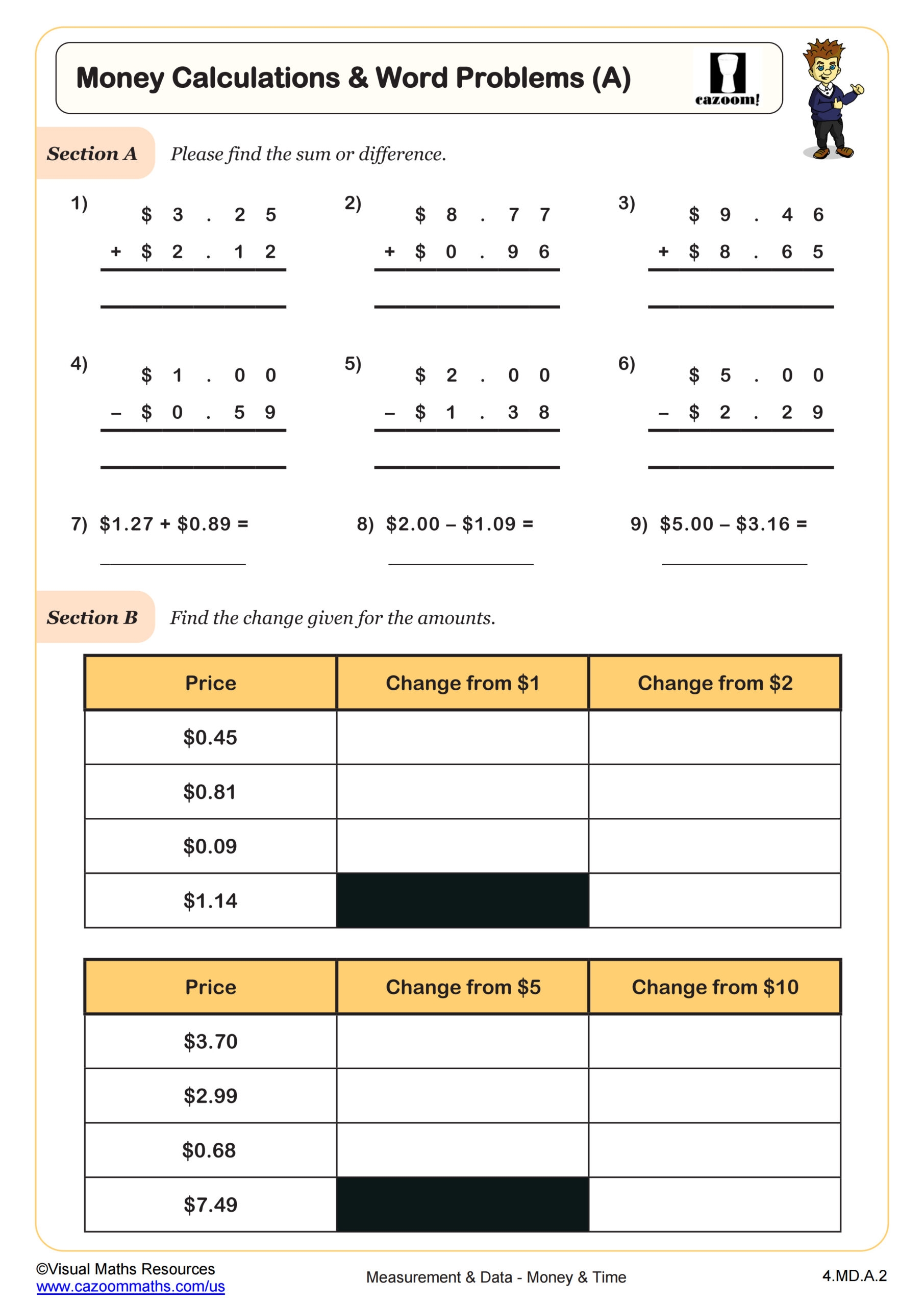 Easy Counting Money Worksheet Worksheets Worksheets Worksheets Library