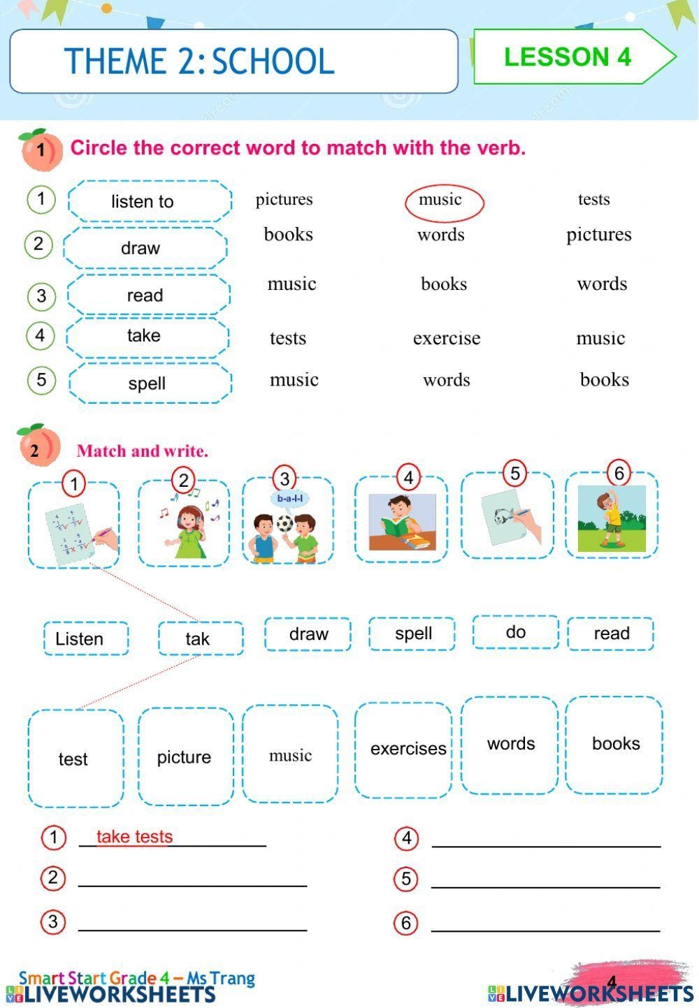 English Grade 4 Interactive Worksheet Live Worksheets Worksheets 