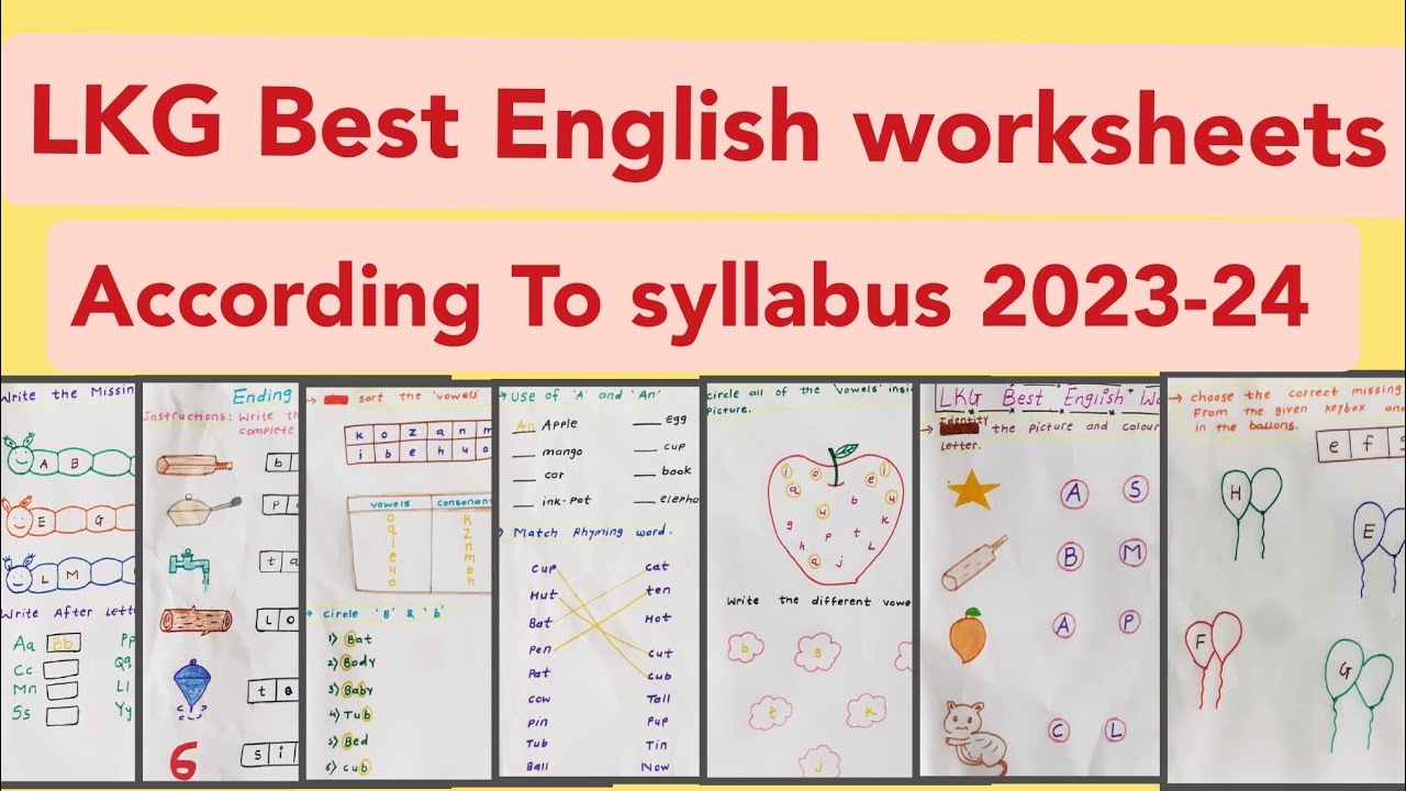 English Worksheet For UKG CBSE Pattern PDF 49 OFF