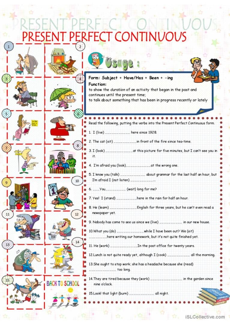 Exercises For Present Perfect Continuous Tense Infoupdate