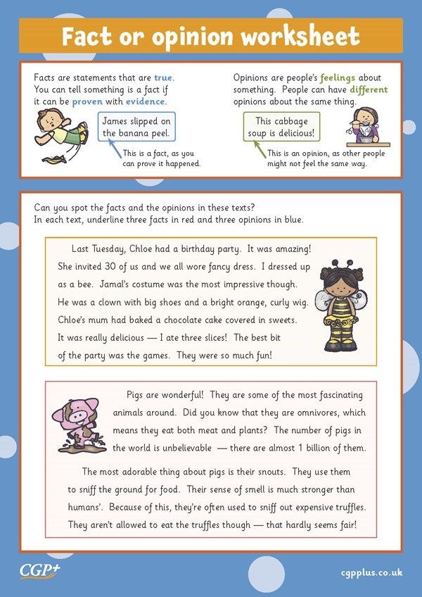 Fact And Opinion Activities Task Cards Anchor Charts Worksheets