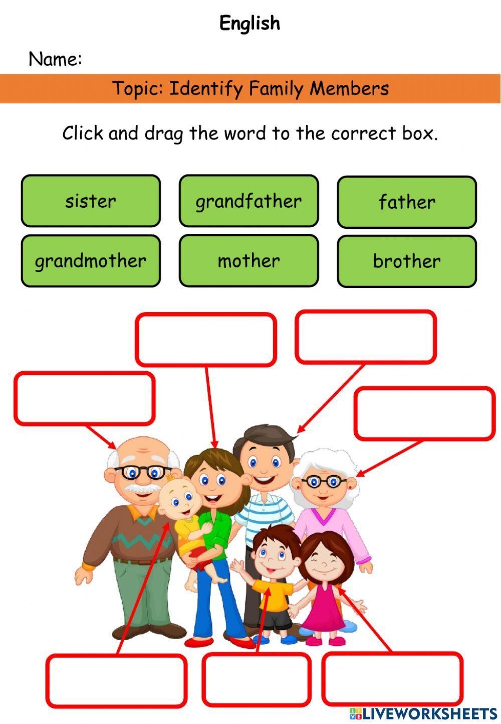 Family Matching Worksheet Muxi ESL World Worksheets Library