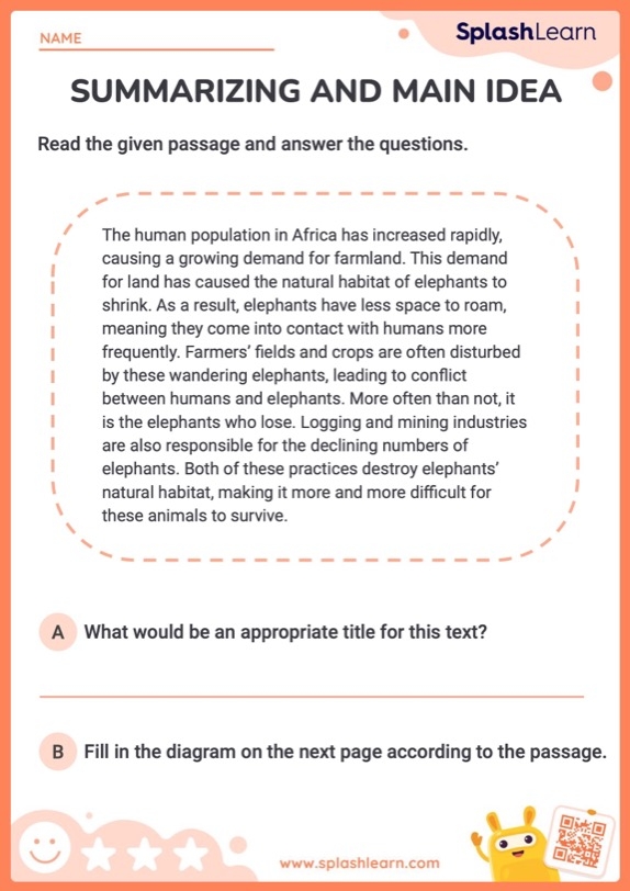 Finding The MAIN IDEA Interactive Worksheet Live Worksheets 