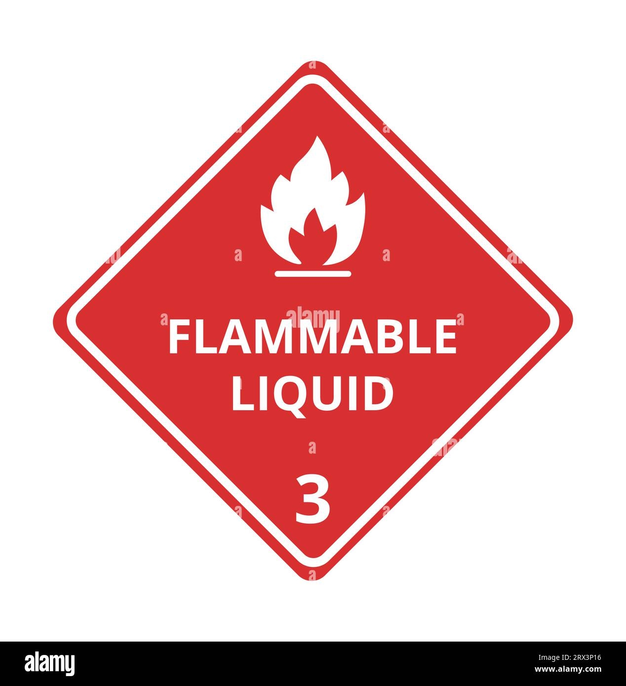 Flammable Liquids Symbol Division Class 3 Stock Vector Image Art Alamy