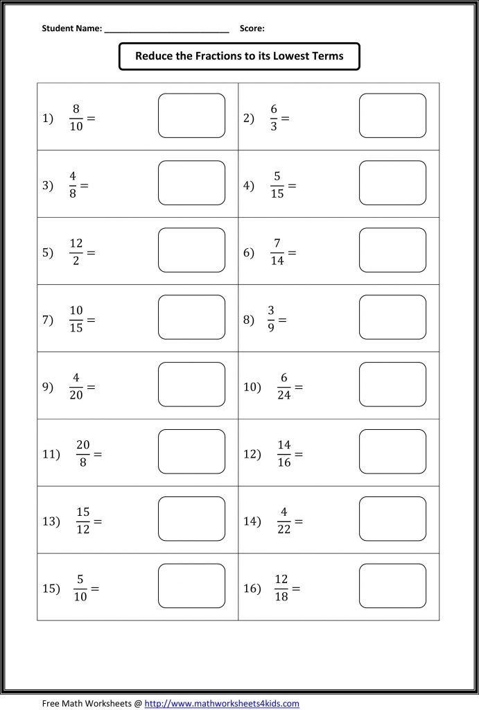 Fraction Practice Problems 3rd Grade