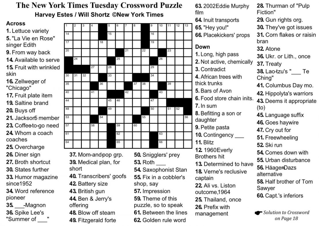 Frank Longo Free Printable Sunday Crossword Puzzle Free Crossword 