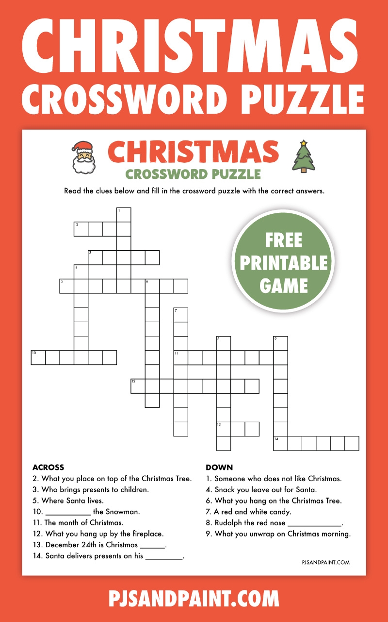 Free Christmas Crosswords Printable FREE Printable