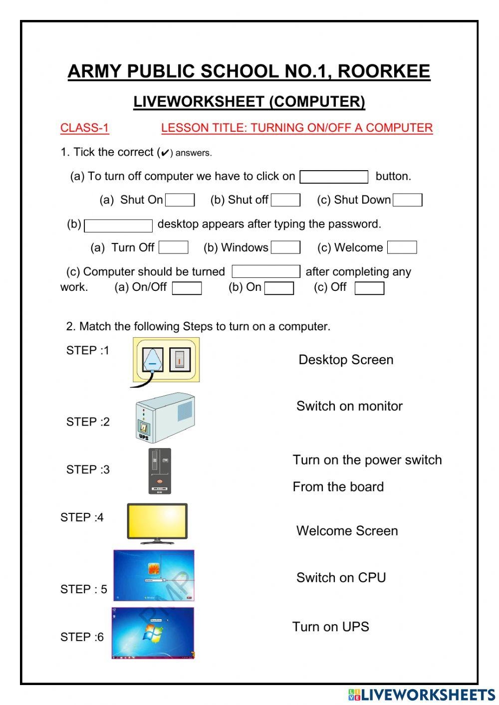 Free Computer Class Worksheet Download Free Computer Class Worksheet 