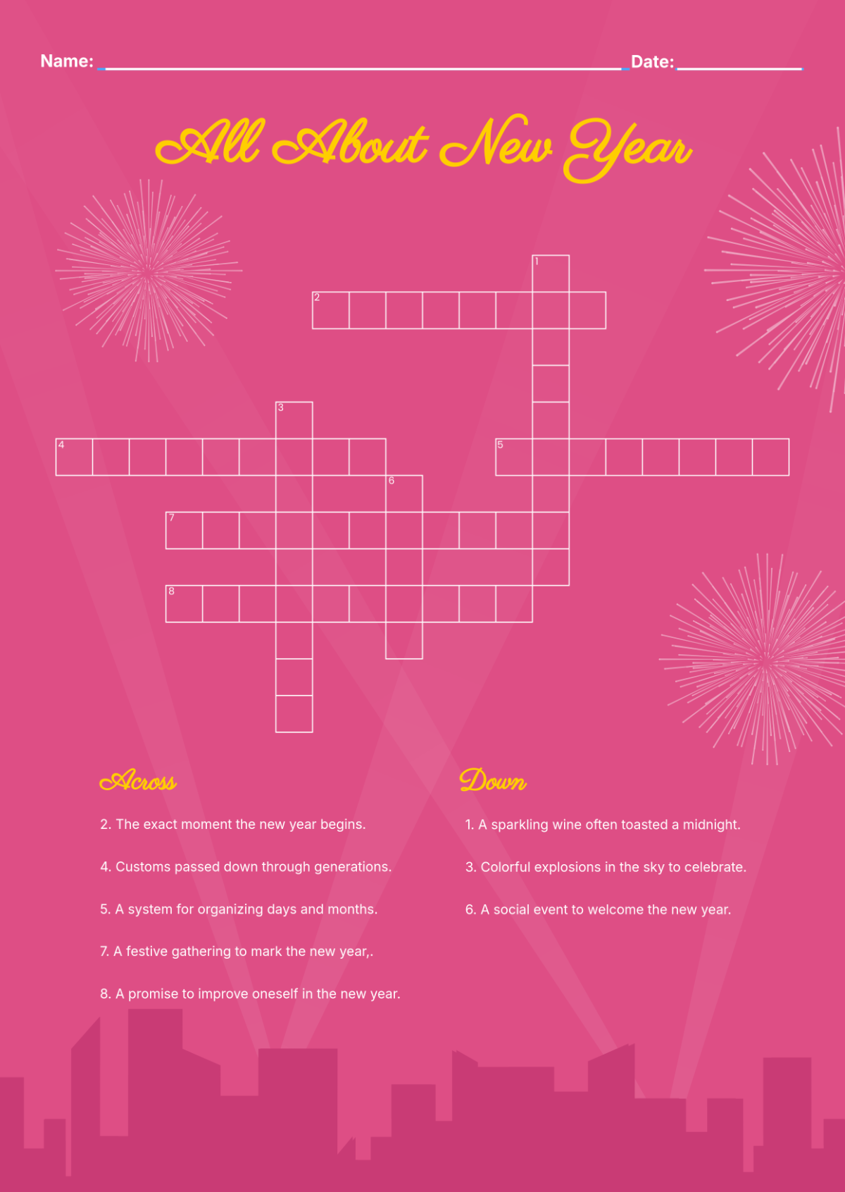 Free Crossword And Mini Crossword To Edit Online
