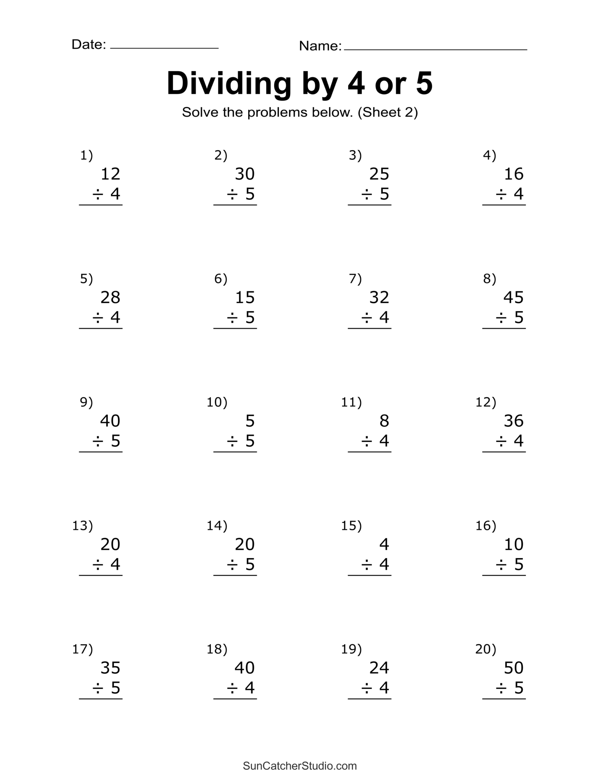 Free Division Math Worksheet Grade 4 Download Free Division Math 