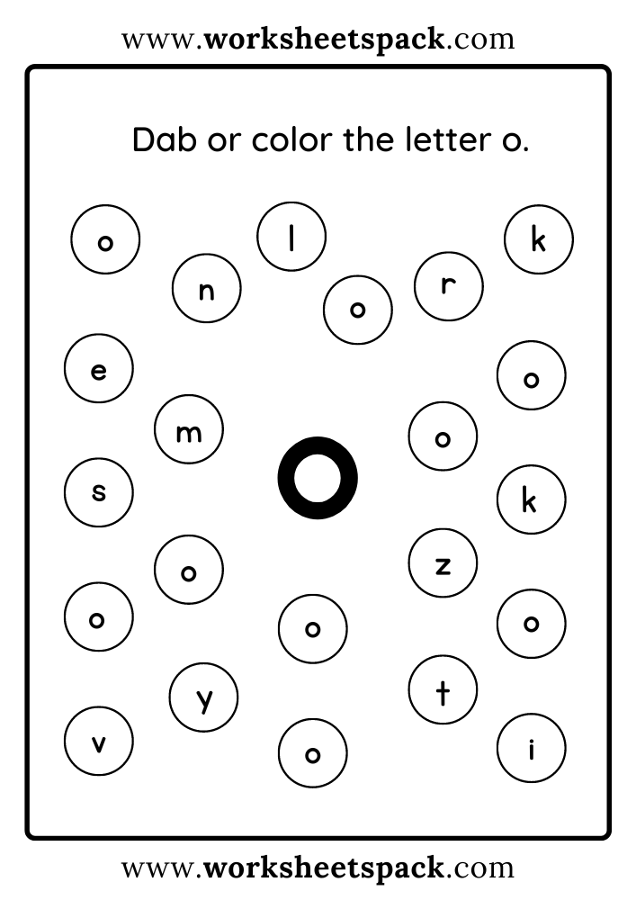 Free Letter O Printable Worksheets PDF Worksheetspack