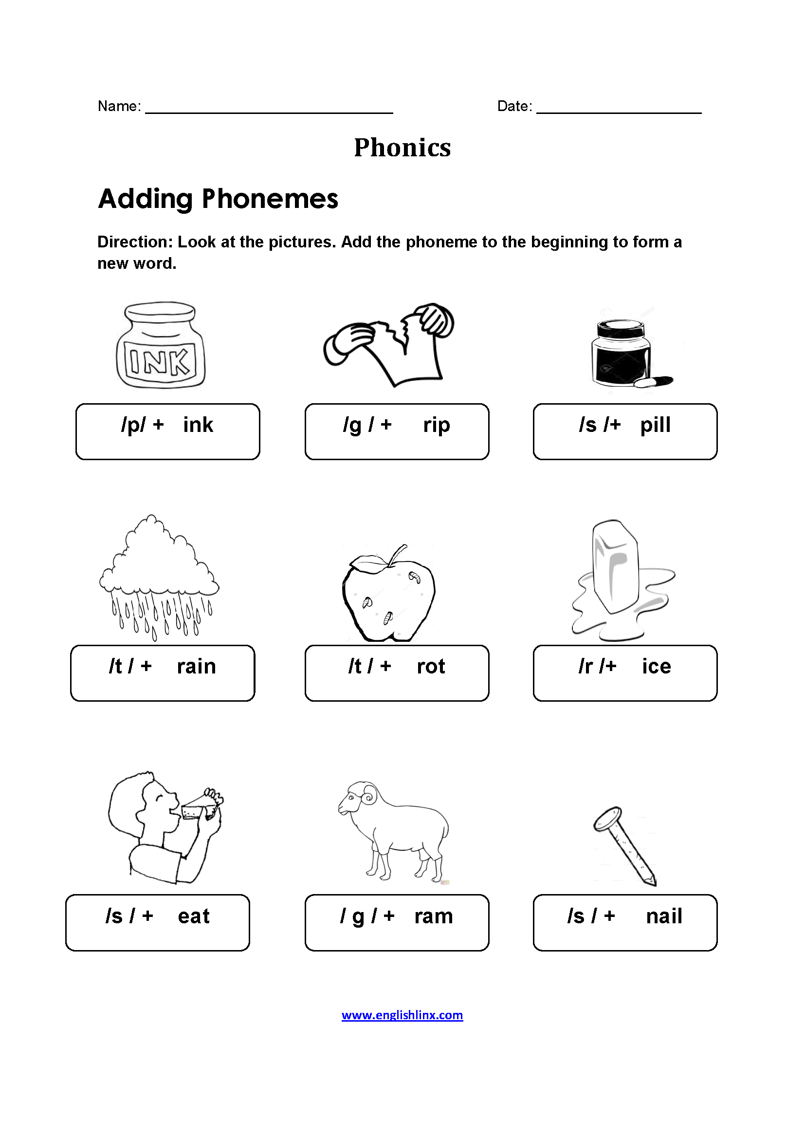 Free Phonics Worksheets Activities Monster Phonics Worksheets Library