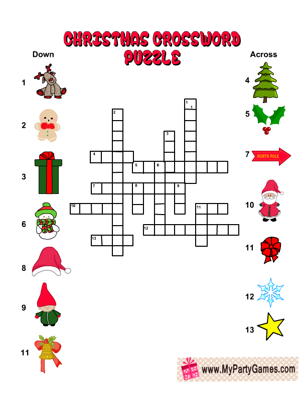 Free Printable Christmas Crossword Puzzles Free Printable Templates