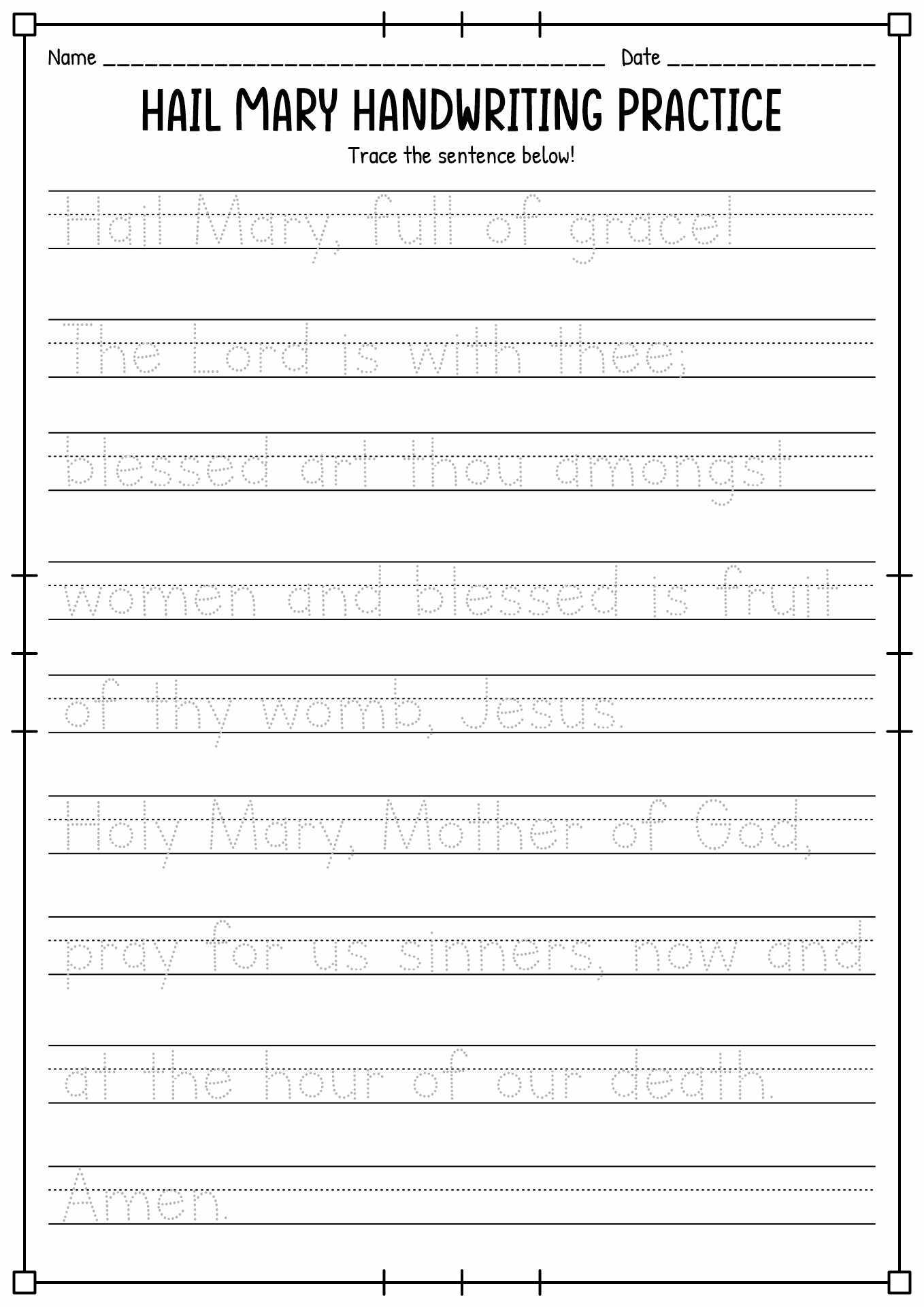 Free Printable Handwriting Sheets Printable Word Searches
