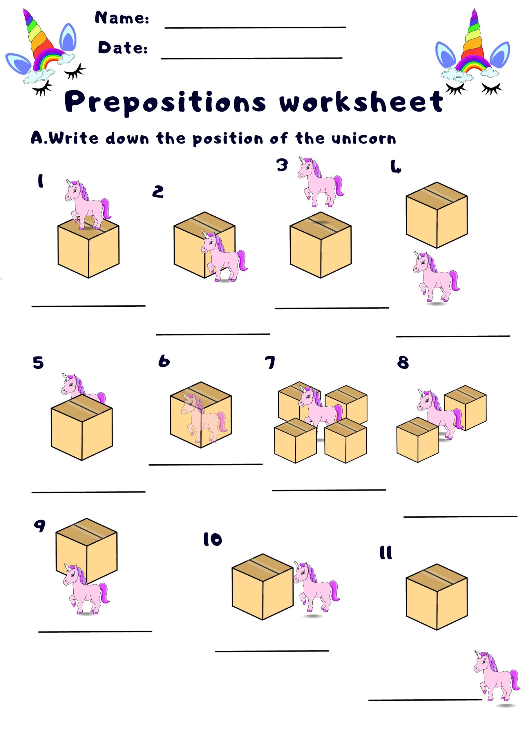 FREE Printable Preposition Exercises Worksheets Worksheets Library