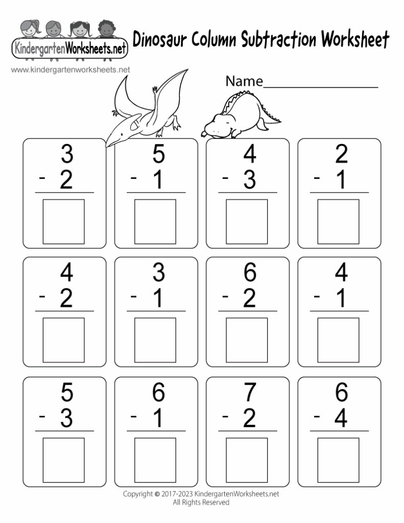 Kindergarten Subtraction Worksheets - Free Printable Worksheets