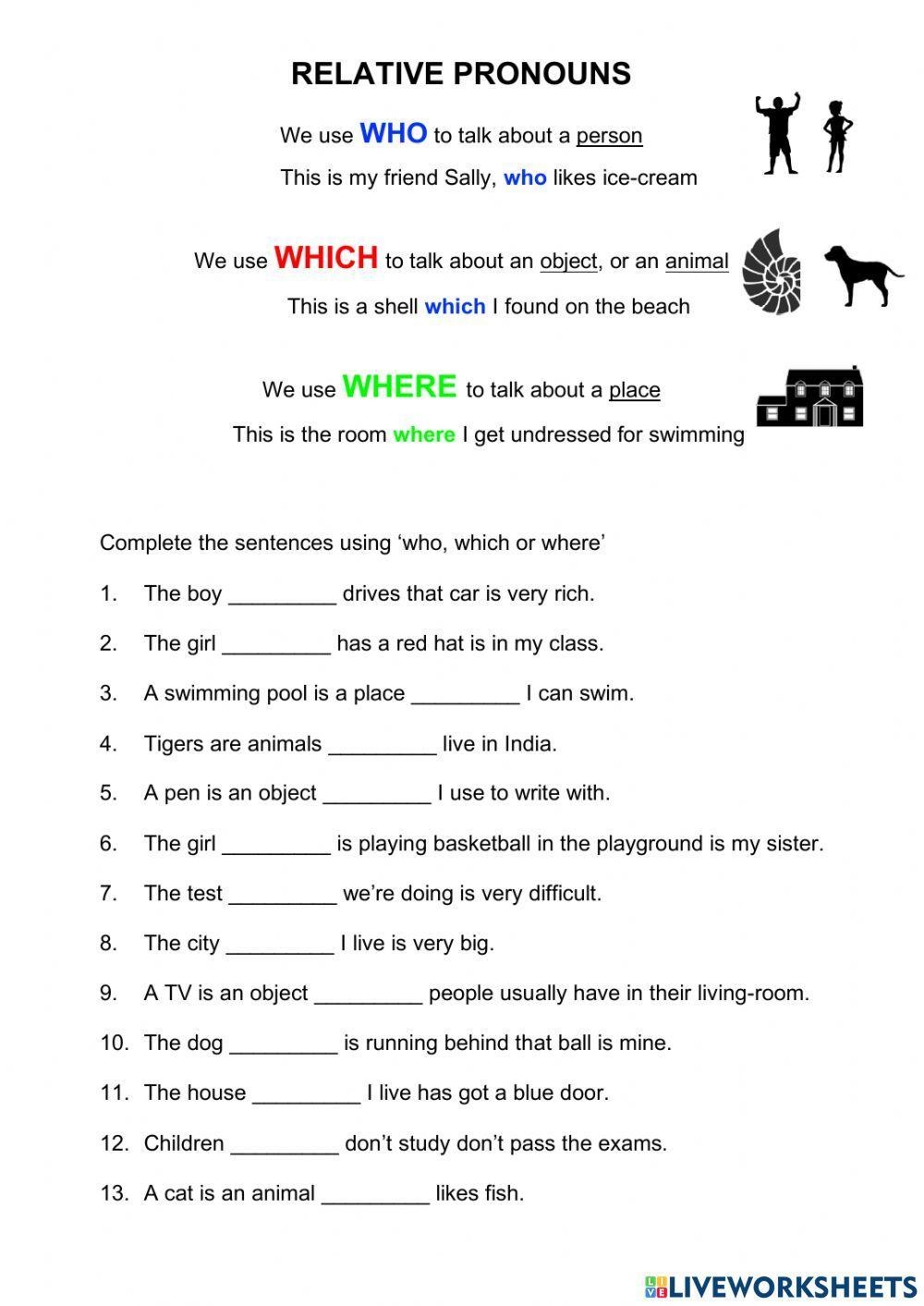 Free Relative Pronouns Worksheet Pdf Download Free Relative Pronouns 