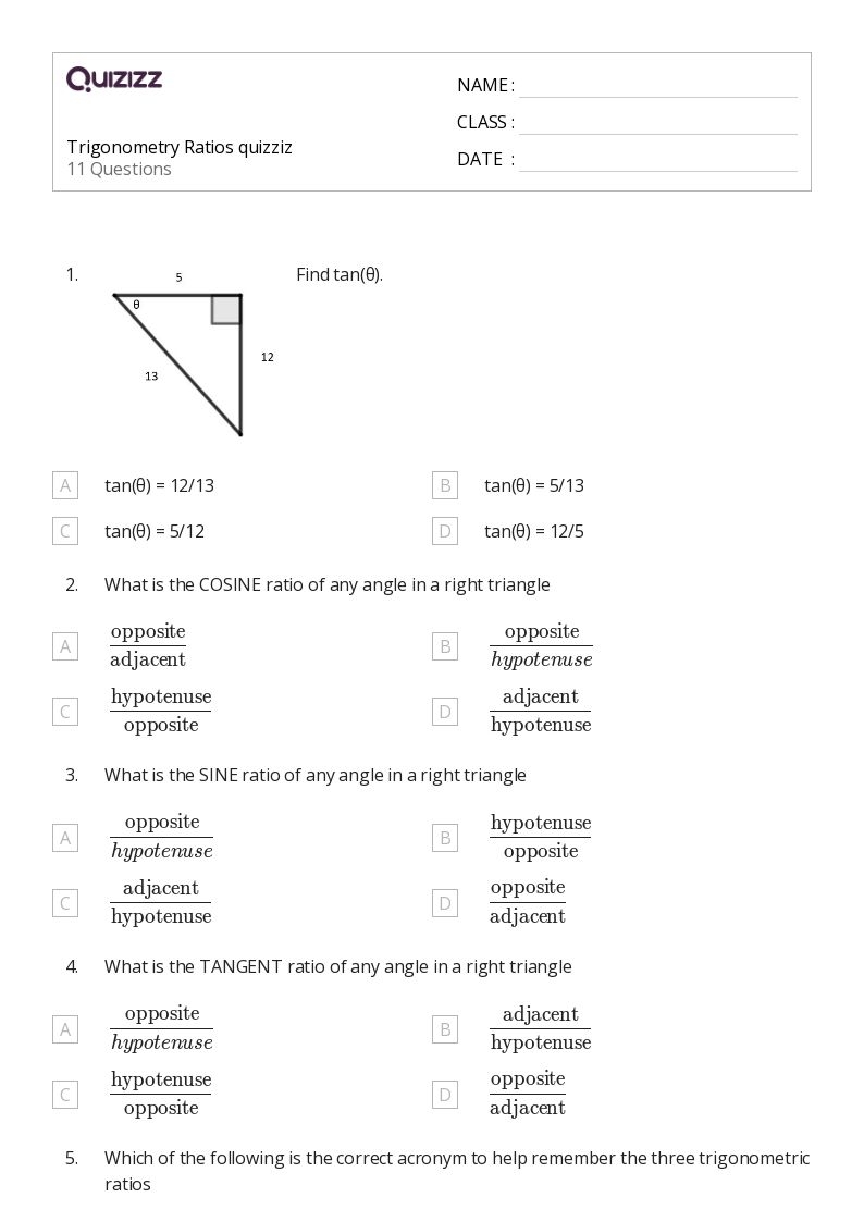 Free Trigonometry Worksheet Download Free Trigonometry Worksheet Png 