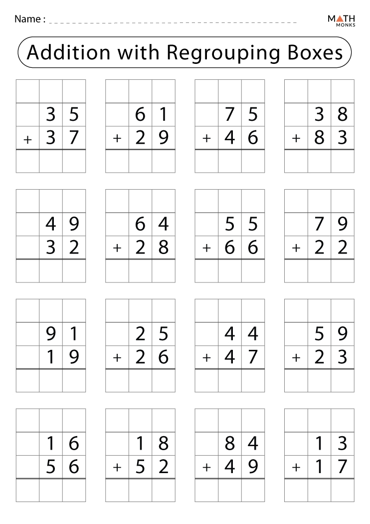 Grade 2 Worksheet Add Two 3 digit Numbers In Columns With 