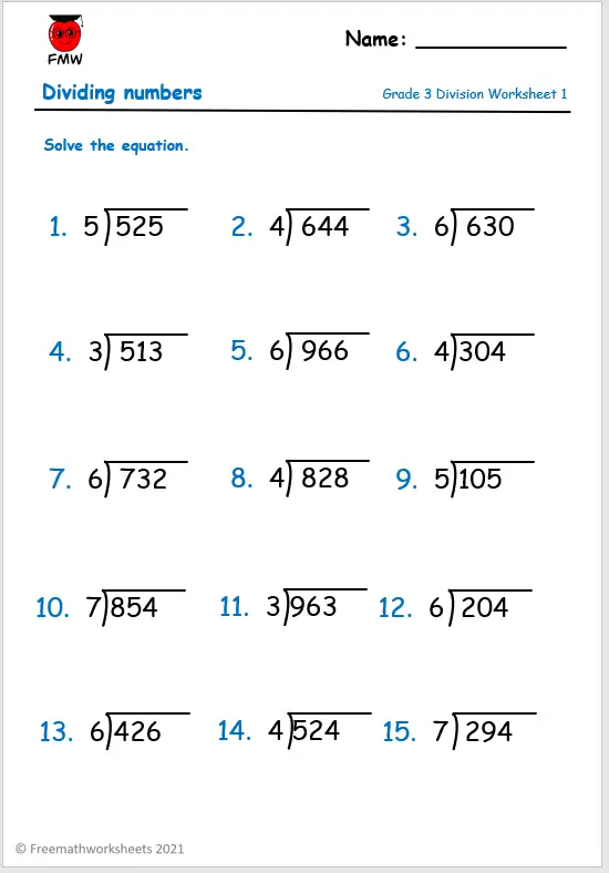 Grade 3 Division Worksheets Free Worksheets Printables Worksheets 