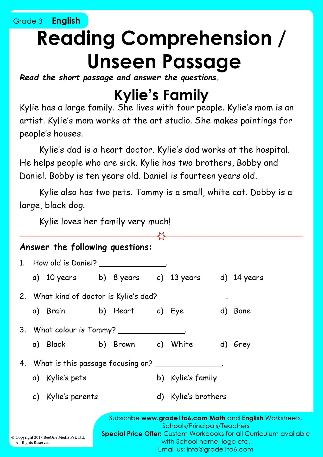 Grade 3 Reading Comprehension Worksheets Pdf Reading Worksheet Printable