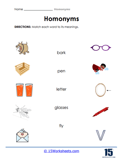 Homonyms Worksheets 15 Worksheets Worksheets Library