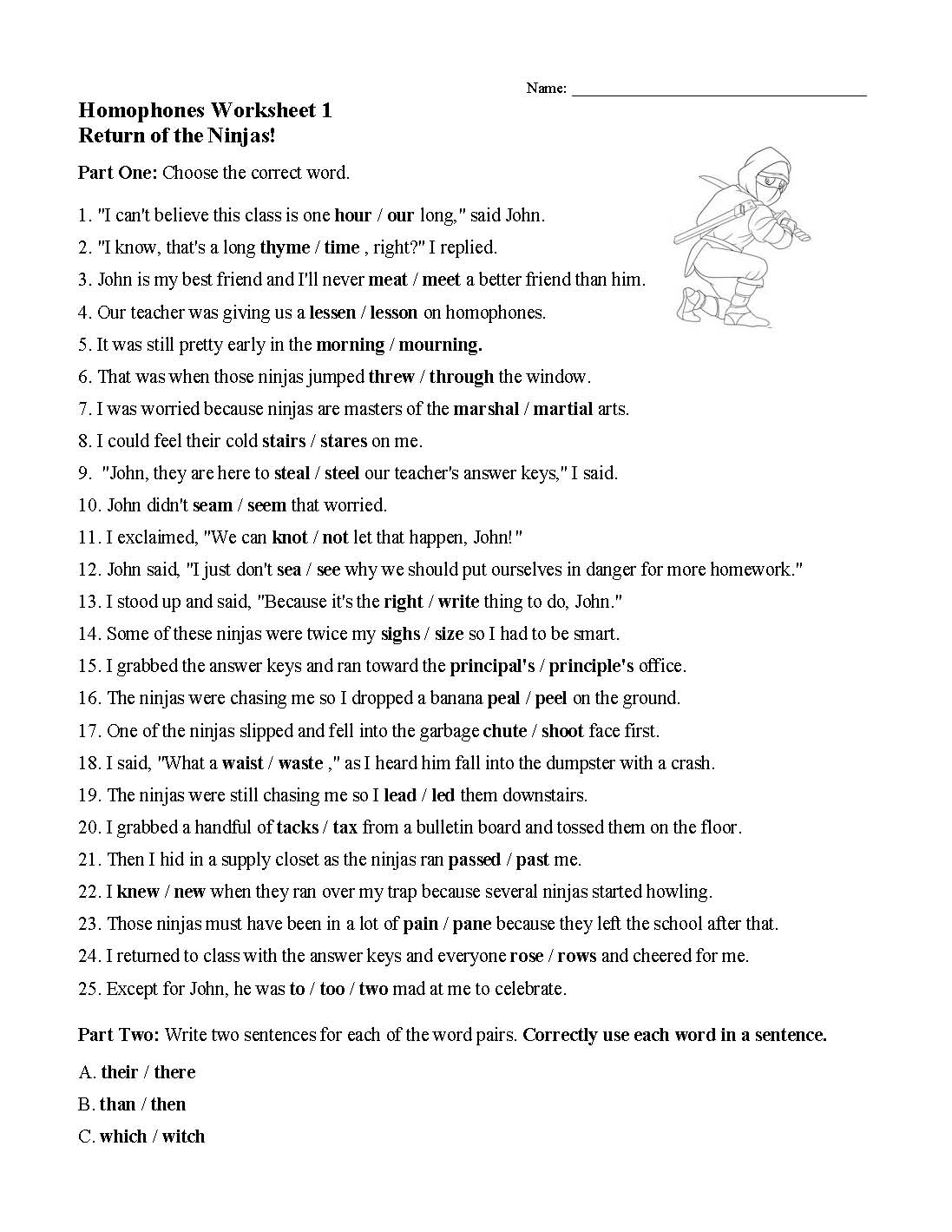 Homophones Worksheets Worksheets Library