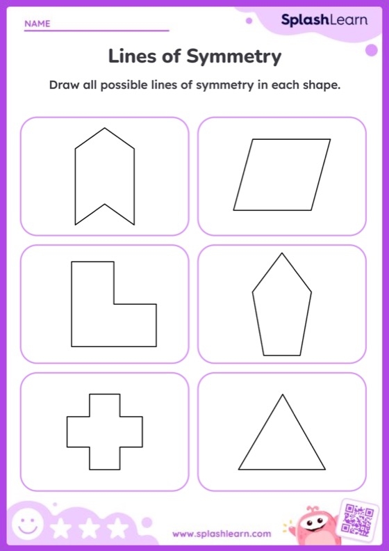 Horizontal Lines Of Symmetry A Worksheet Fun And Engaging Year