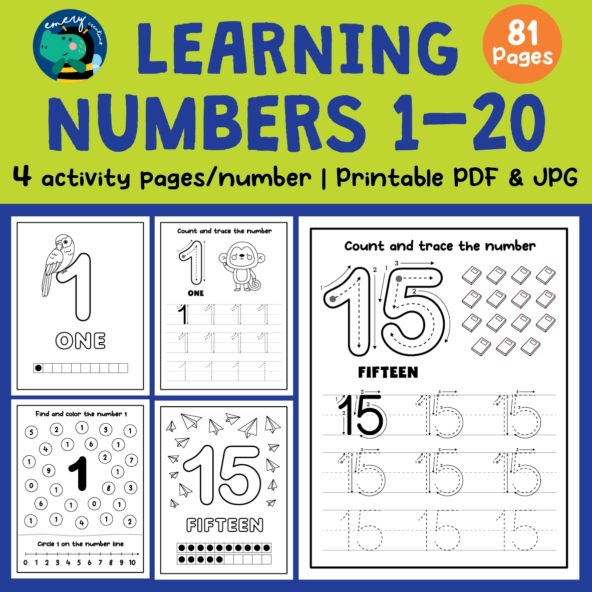 Learning Numbers 1 20 Worksheets Worksheets For Kindergarten