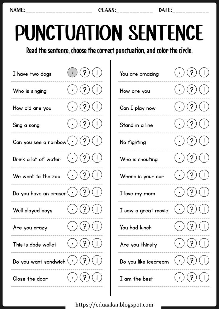 Learning Punctuation Made Easy With Free Worksheets And Flashcards