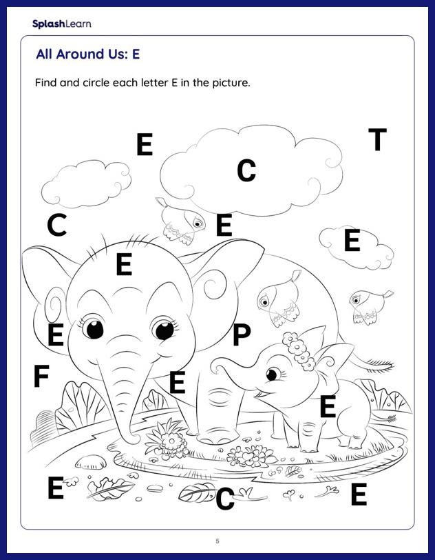 Letter E Worksheet Infoupdate