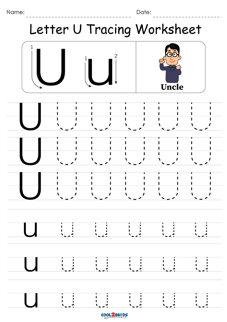 Letter U Alphabet Activity Worksheet Doozy Moo Worksheets Library