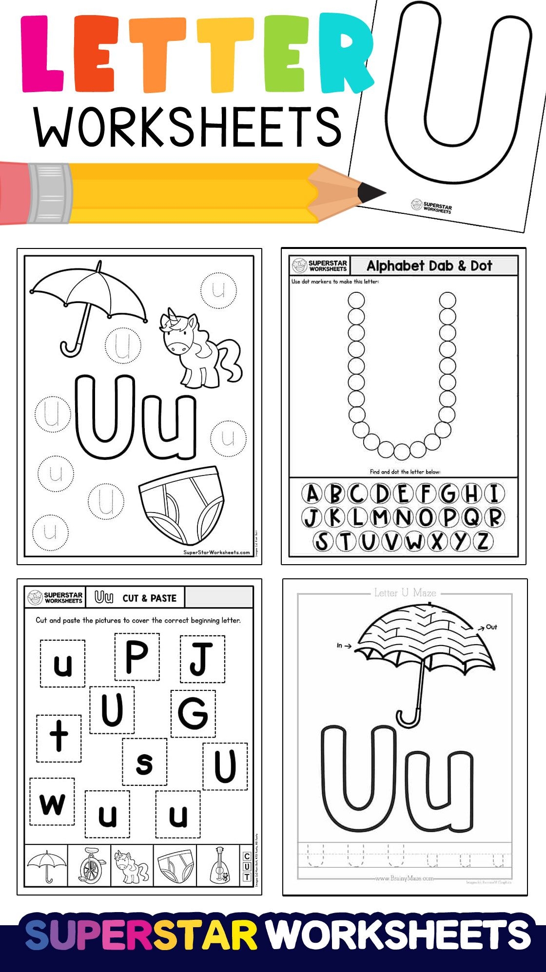Letter U Worksheets Letter Identification Worksheets Free Printable