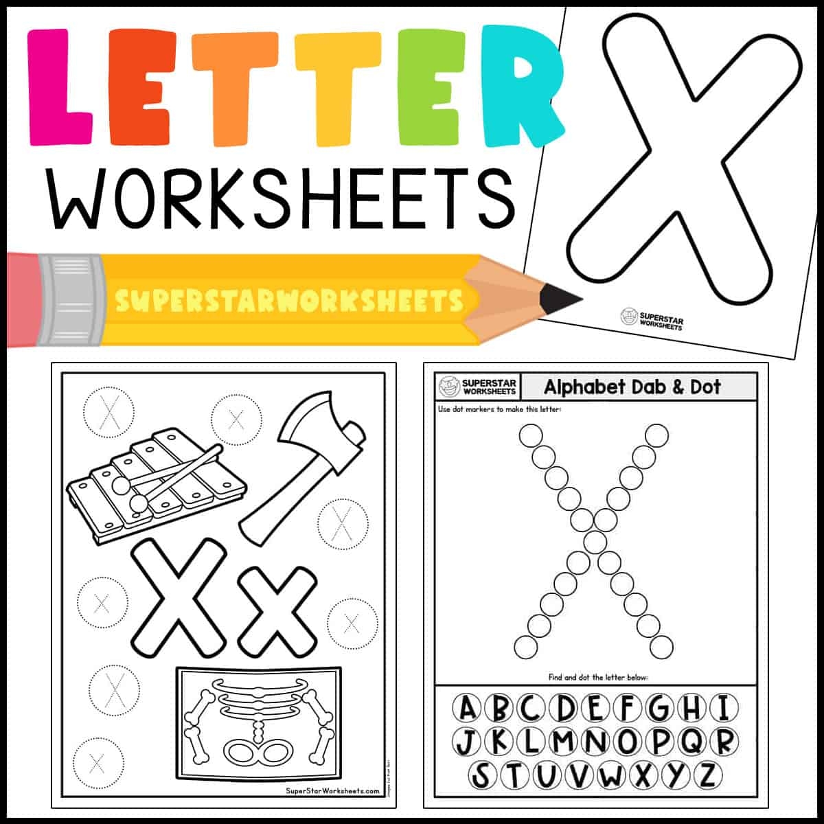 Letter X Worksheets Superstar Worksheets