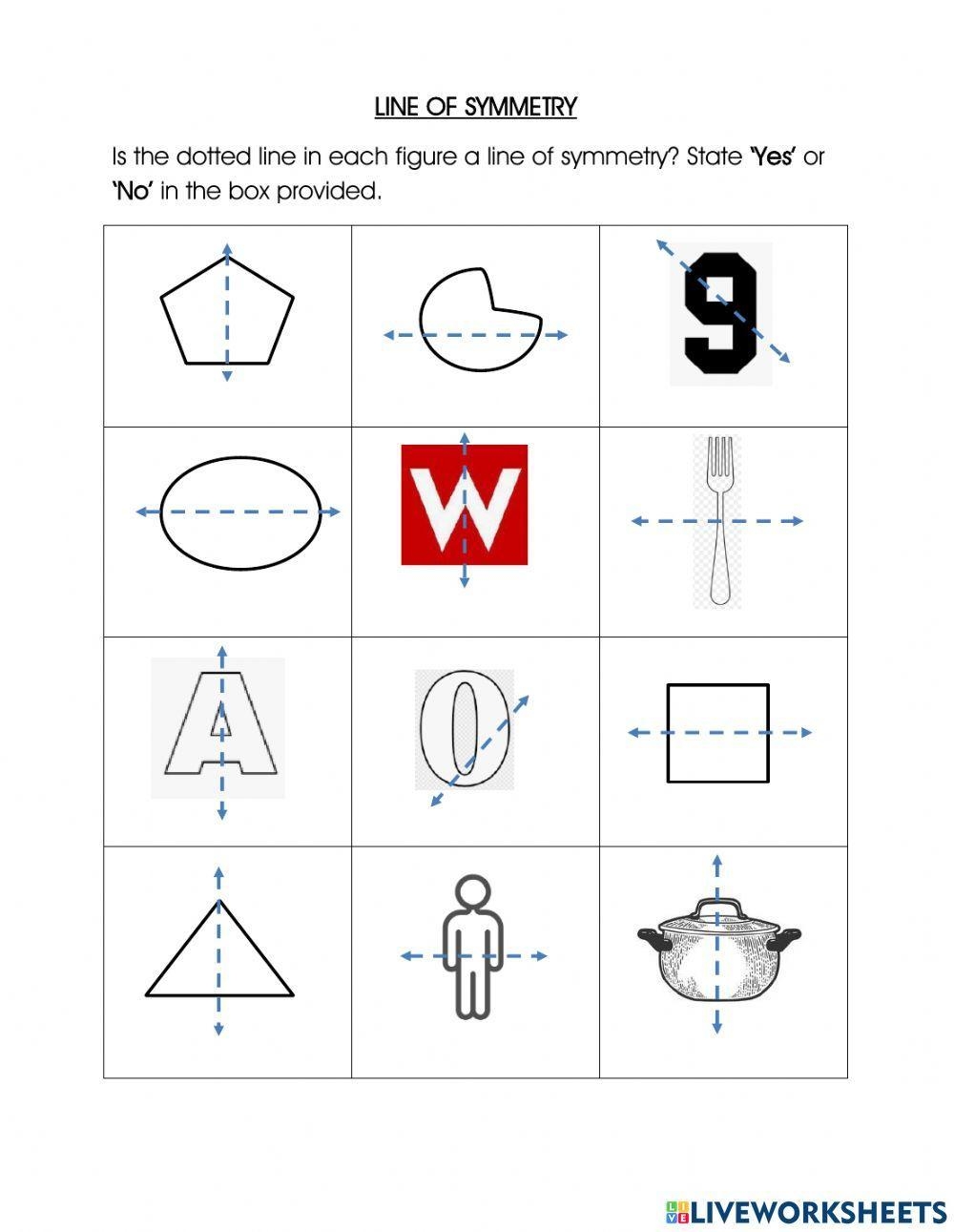 Line And Rotational Symmetry Worksheet KS3 Maths Teachit 