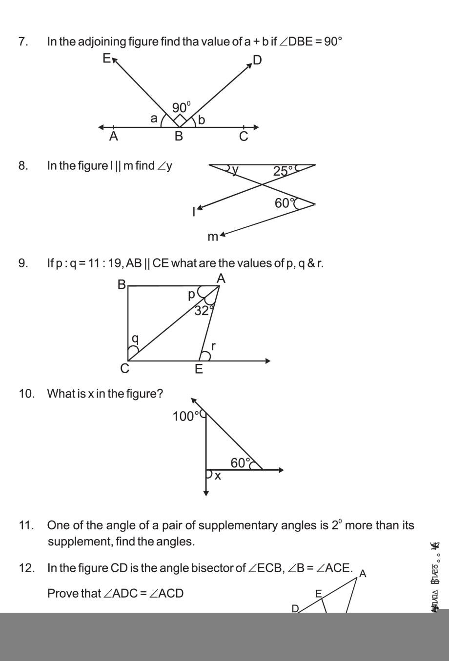 Lines And Angles Class 9 Worksheet Angleworksheets