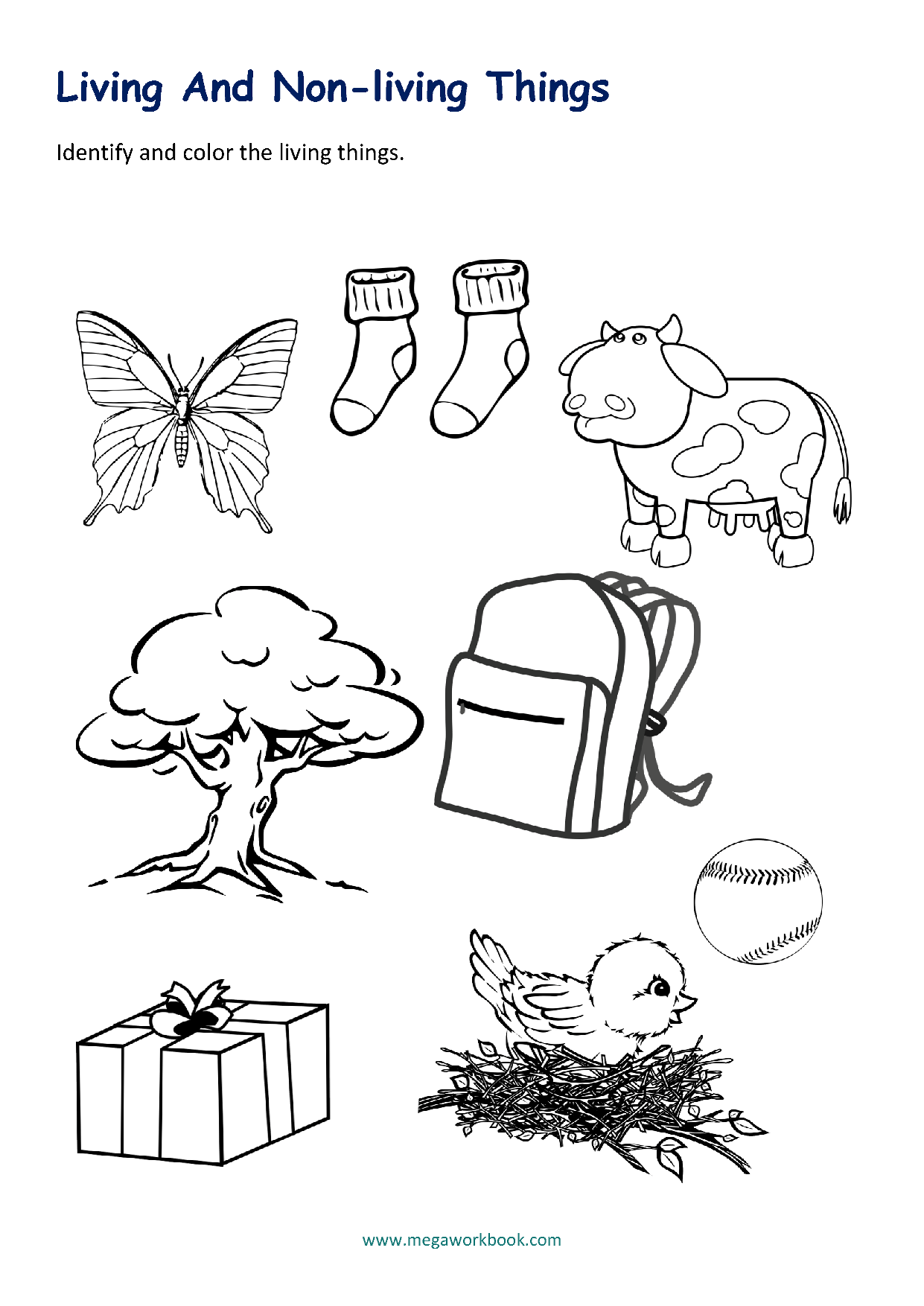 Living Things And Non Living Things Worksheet Printable Learn Templates 