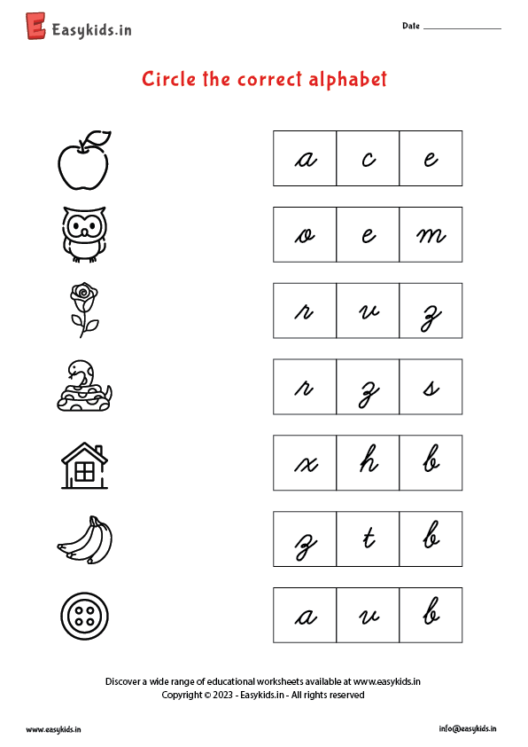 Lkg Worksheets English Alphabets Pdf Archives EasyKids in