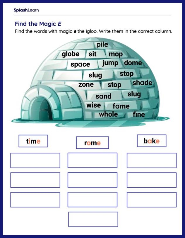 Magic silent E ESL Worksheet By MarionG Worksheets Library