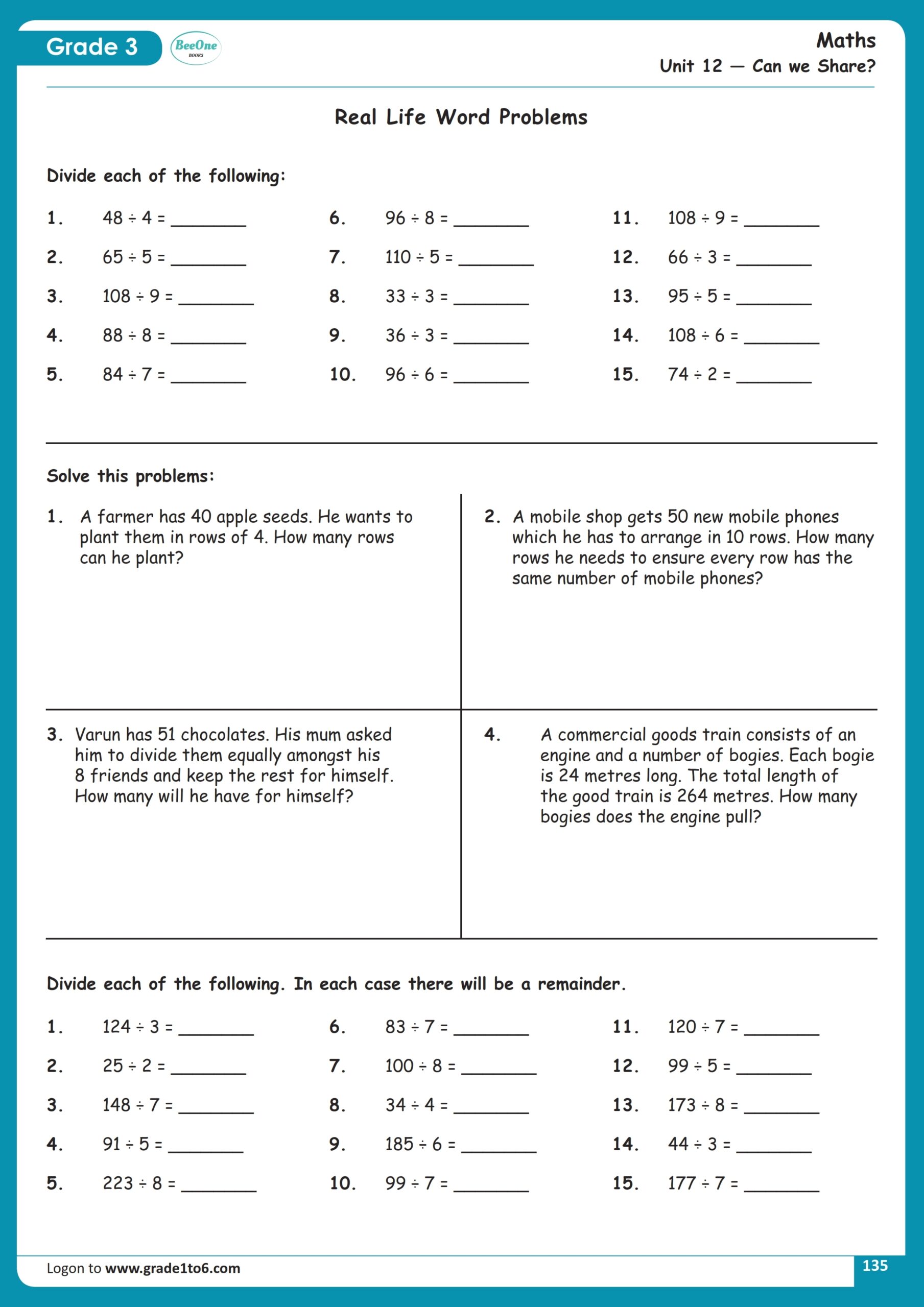Maths Worksheet For Class 3 Exercise 47 OFF