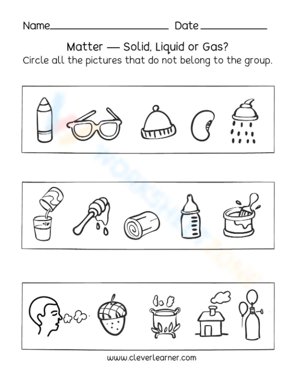 Matter Solid Liquid Or Gas Worksheet Worksheets Library