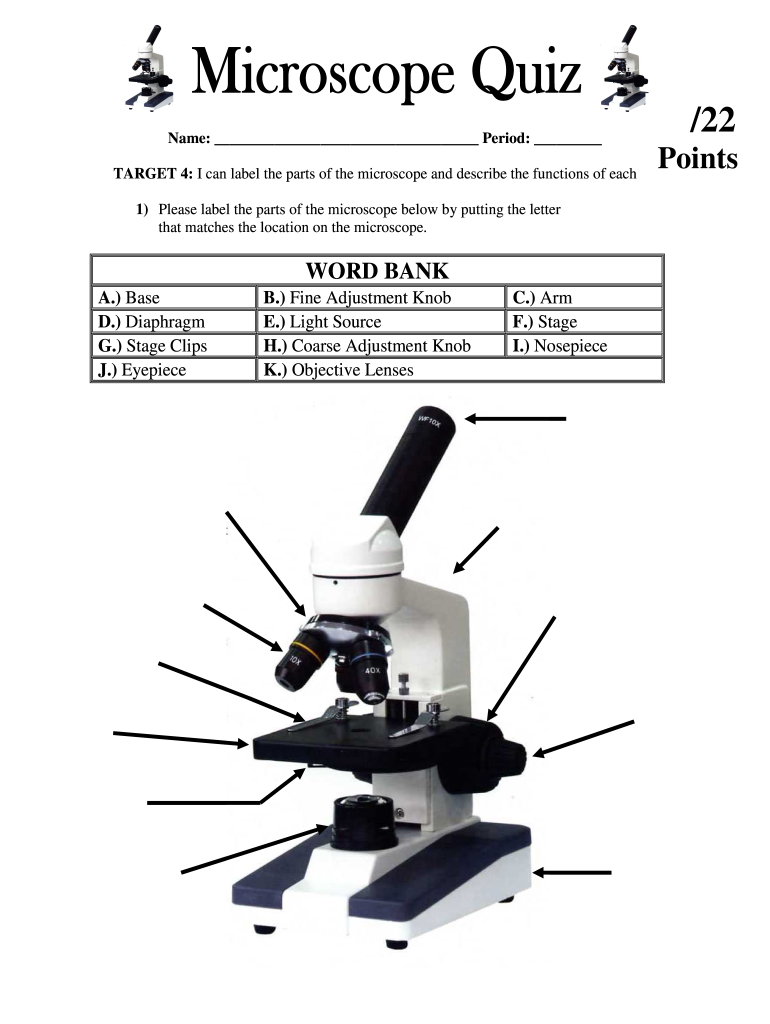 Microscope Parts And Use Worksheet Pro Worksheet