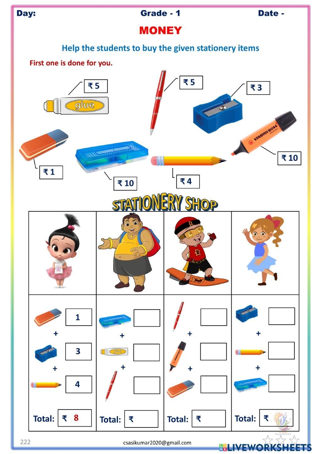 Money Online Exercise For GRADE 1 Live Worksheets Worksheets Library