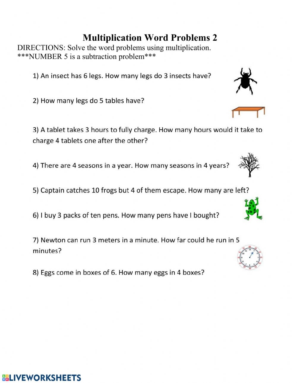 Multiplication Word Problems Worksheets Multiplication Worksheets