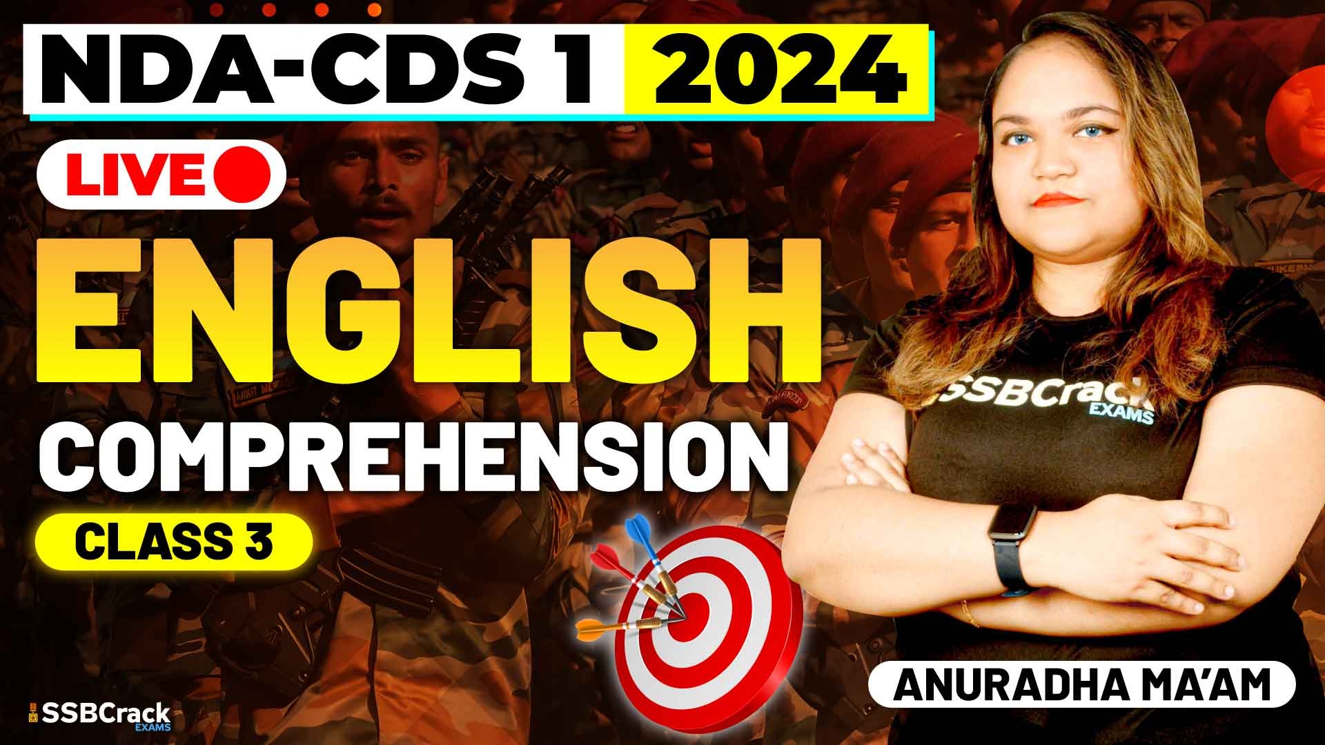 NDA CDS 1 2024 Exam English Comprehension Class 3
